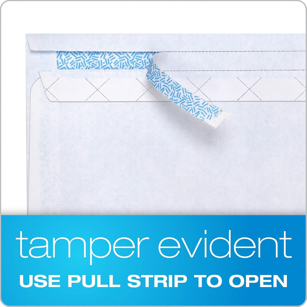 #10 Security Envelopes, 500 Pack, Self Seal Envelopes for Business Mailings, Tamper Evident, No Window, 4-1/8 x 9-1/2