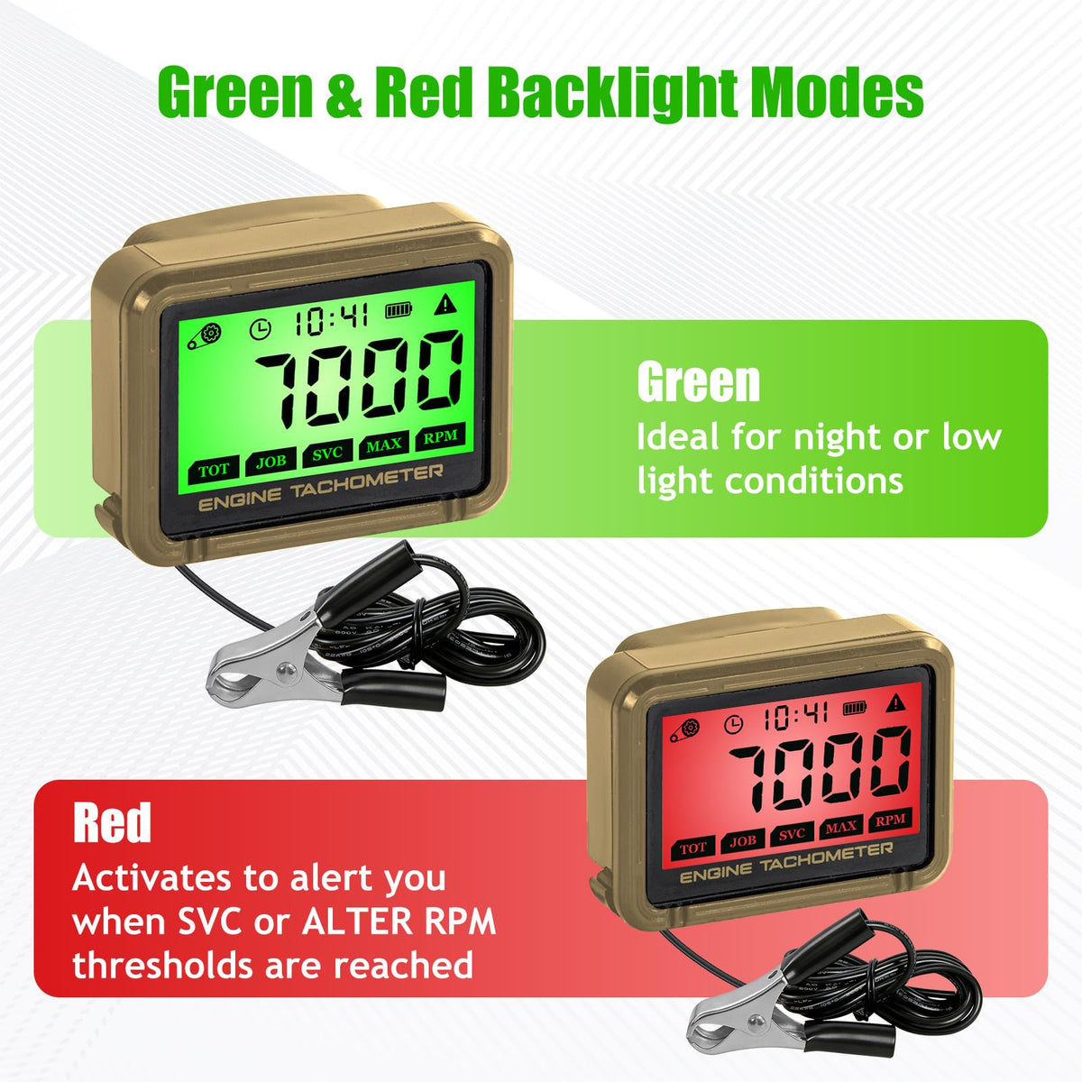 Digital Tachometer with RPM Alarm,Small Engine Tachometer