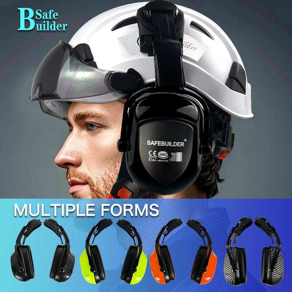 30dB Ear Muffs Hard Hats Type Safety Earmuffs For Safety Helmet Hearing Protection Earmuffs ANSI S3.19