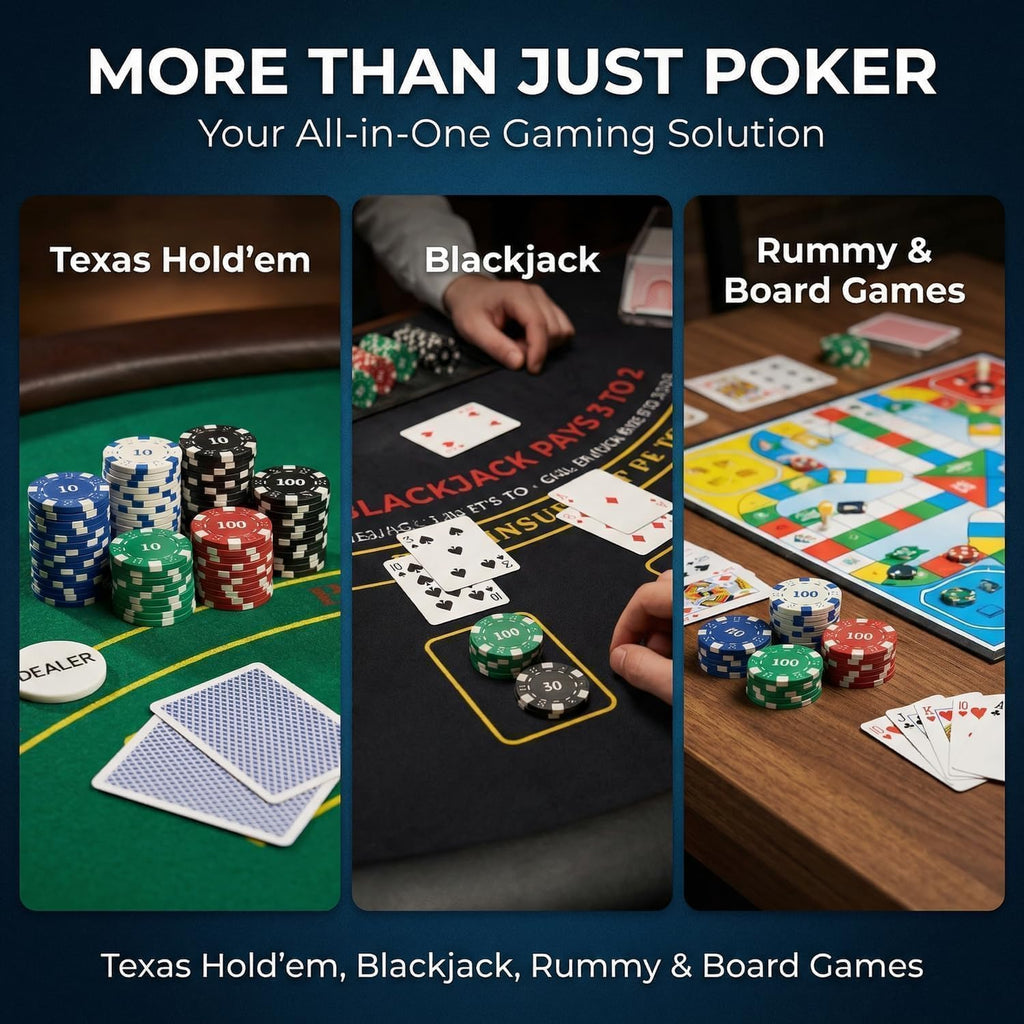 300pc Poker Chip Set 11.5g Iron Core Denominations Texas Holdem | 2-8 players, numbered values 1/5/25/100/500