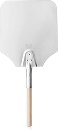 50158 Aluminum Pizza Peel, Wooden Handle, 12 x 14 inch Blade, 26 inch overall