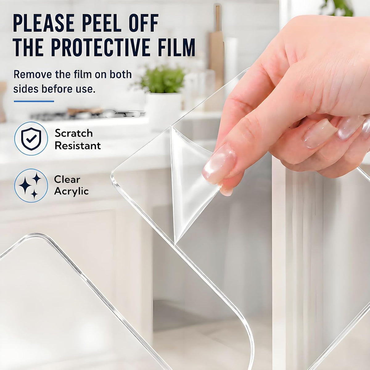 2 Pack Acrylic Paper Towel Holder, Suitable for Multifold Napkins