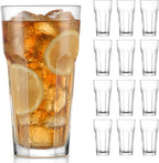Gibraltar DuraTuff Drinking Glass Drinking Cup Set, Iconic Heavy Base Bar Glassware Thick Drinking Glasses Set of 12