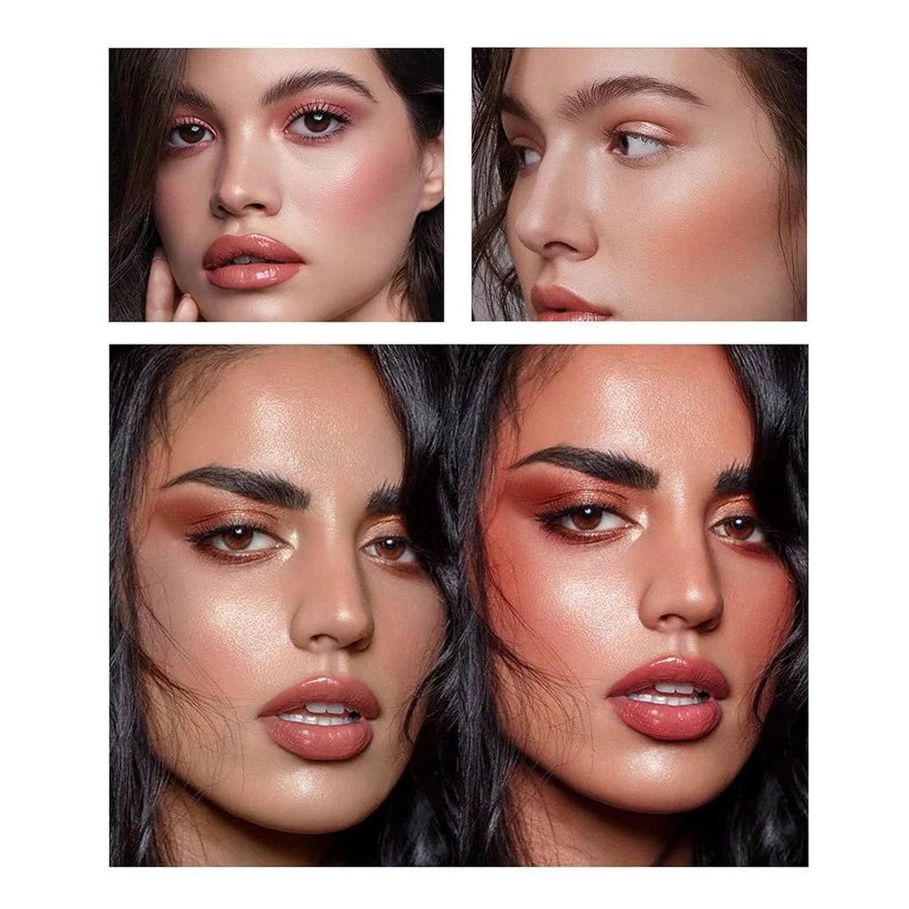 12 Colors Blush Palette,Highlighter Blush Powder Makeup,Long-Wearing,Smudge Proof,Natural-Looking,Blendable