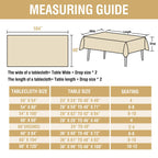 Linen Table Cloths Rectangle 60 x 104 Inch Premium Tablecloth Spill-Proof Waterproof Table Cover for Dining Buffet