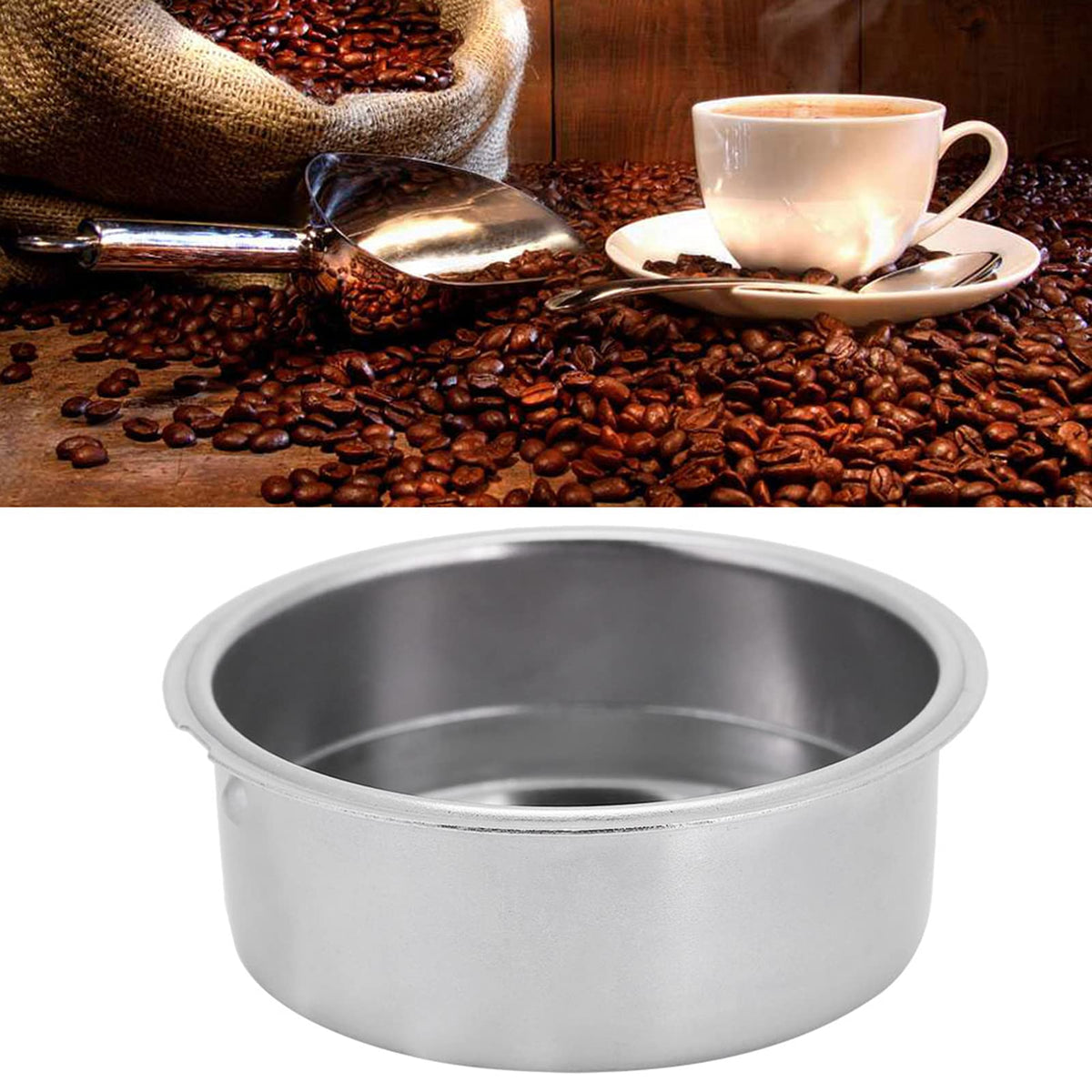 Double Layer Stainless Steel Coffee Filter for 2 Cup Machines