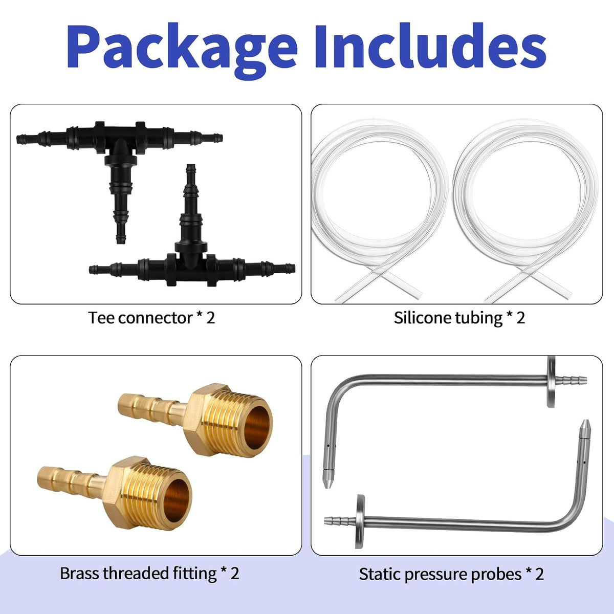 Manometer Probe Kit Compatible with Fieldpiece JL3KM & Klein Tools ET180