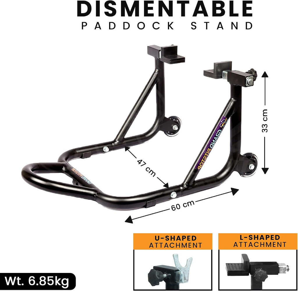 Motorcycle Stand, Paddock Lift Stand for Rear Wheel with Fork & Swingarm Spool,Weight Capacity 529 lbs/240 Kg's