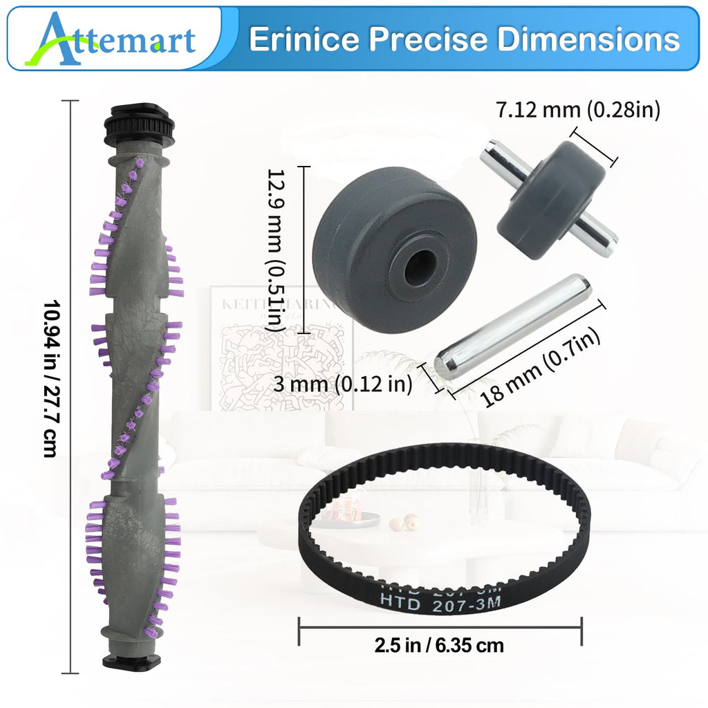 Attemart NV350 Brushroll Belt Wheels Replacement for Shark Navigator Lift