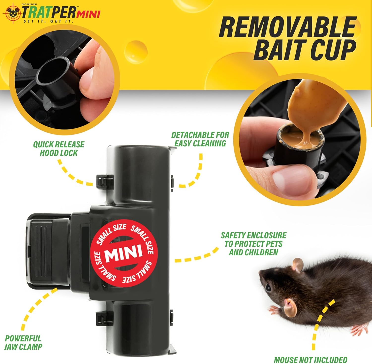 Mouse Tunnel Traps. Prevents Accidental Triggering with Dual Tunnel Design. Covered Snap Traps for Humane Kill, Safe