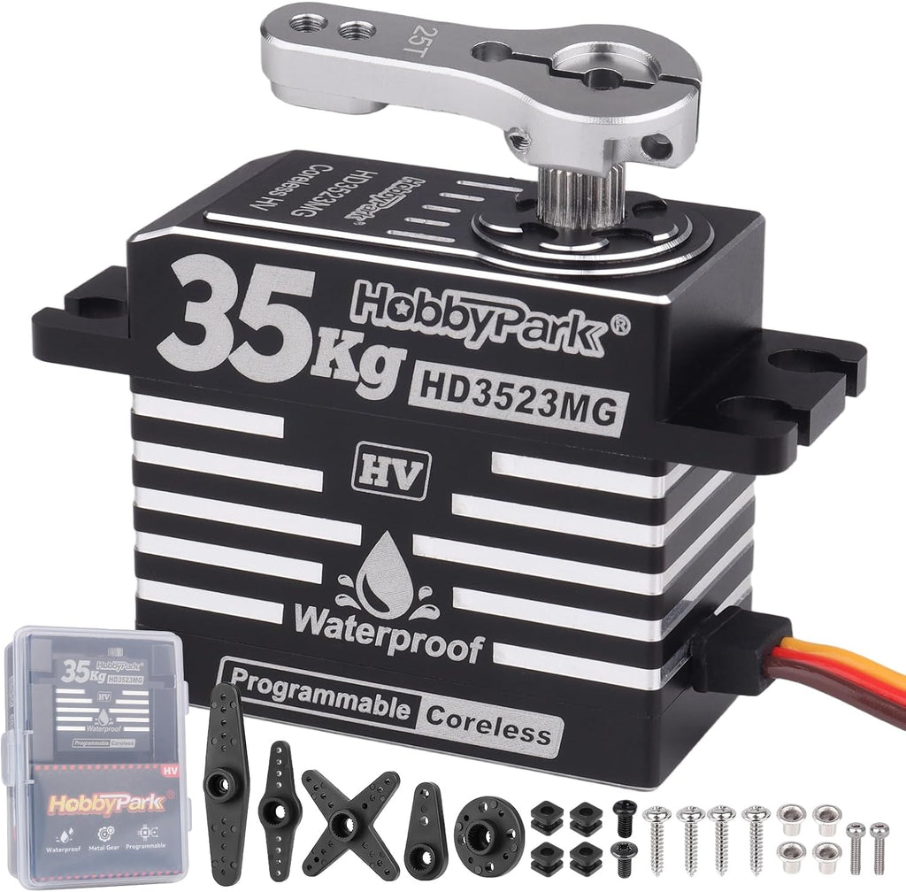 Waterproof RC Servo High Torque Coreless Motor Metal Gear Digital Servo Aluminum Case Parts for 1/8 1/10 RC Crawler