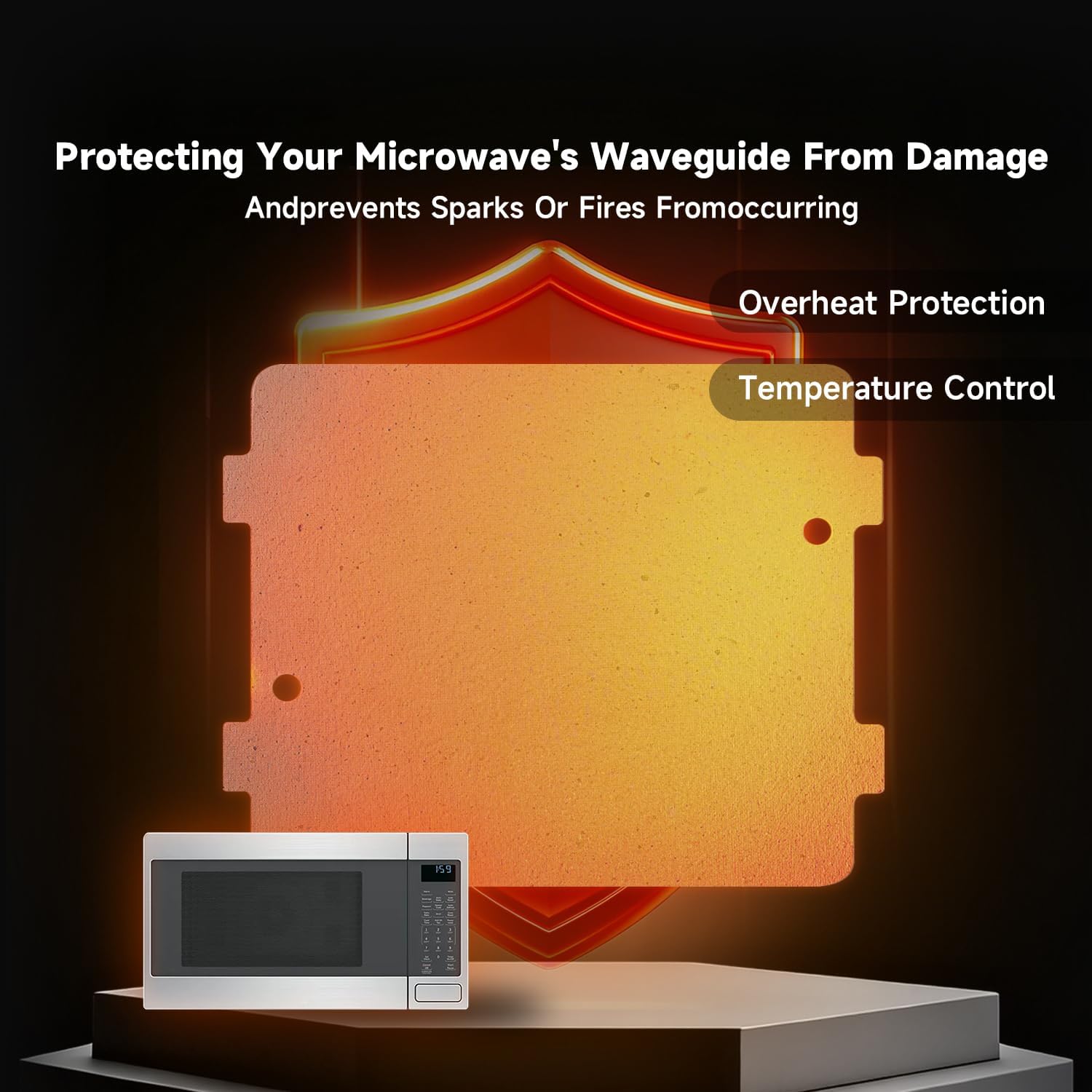 Microwave Waveguide Cover Mica Sheet 4.6”x 3.8” Compatible with GE PEB7227AN3DD JES1097SMSS Replace#: WB39X10034