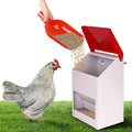 Galvanized Wall Mount Chicken Feeder No Waste Hanging Chicken Feeder with Lid Weatherproof Metal Automatic Poultry