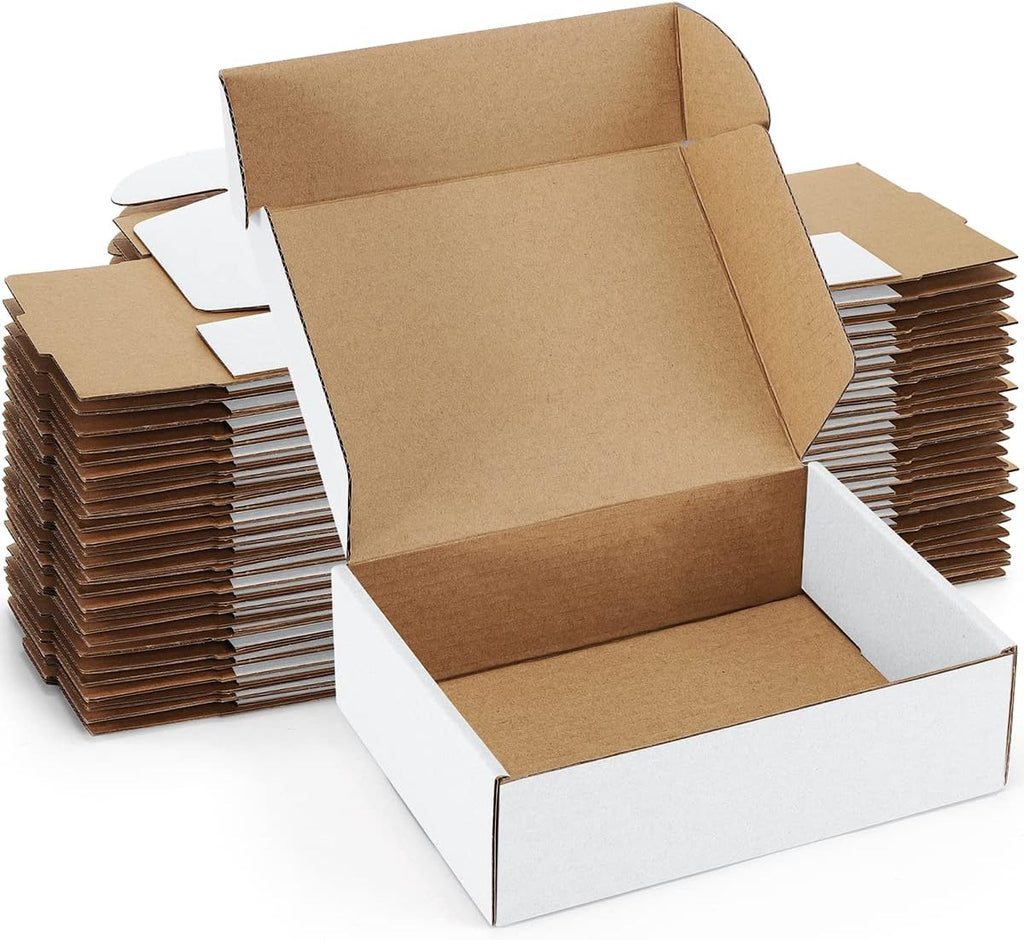 Shipping Boxes 7x5x2 inches White Small Mailing Boxes 25 Pack Cardboard Corrugated Box Mailers