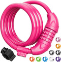Bike Lock, Bicycle Lock 4 Feet Cable Lock 1/2 Inch Resettable Bike Lock Combination with Mounting Bracket, Bike