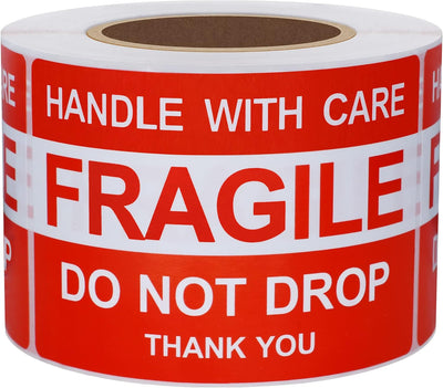 Do Not Drop Thank You Fragile Stickers Adhesive Label 300 Per Roll (2x3 inch)