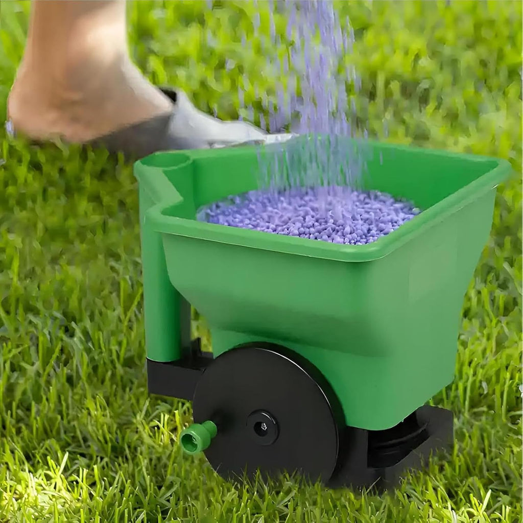 420g Fertilizer Spreader Handheld ABS 22.5x21x24cm Portable Fertilizer Spreader Handheld Lawn Spreaderk for Small