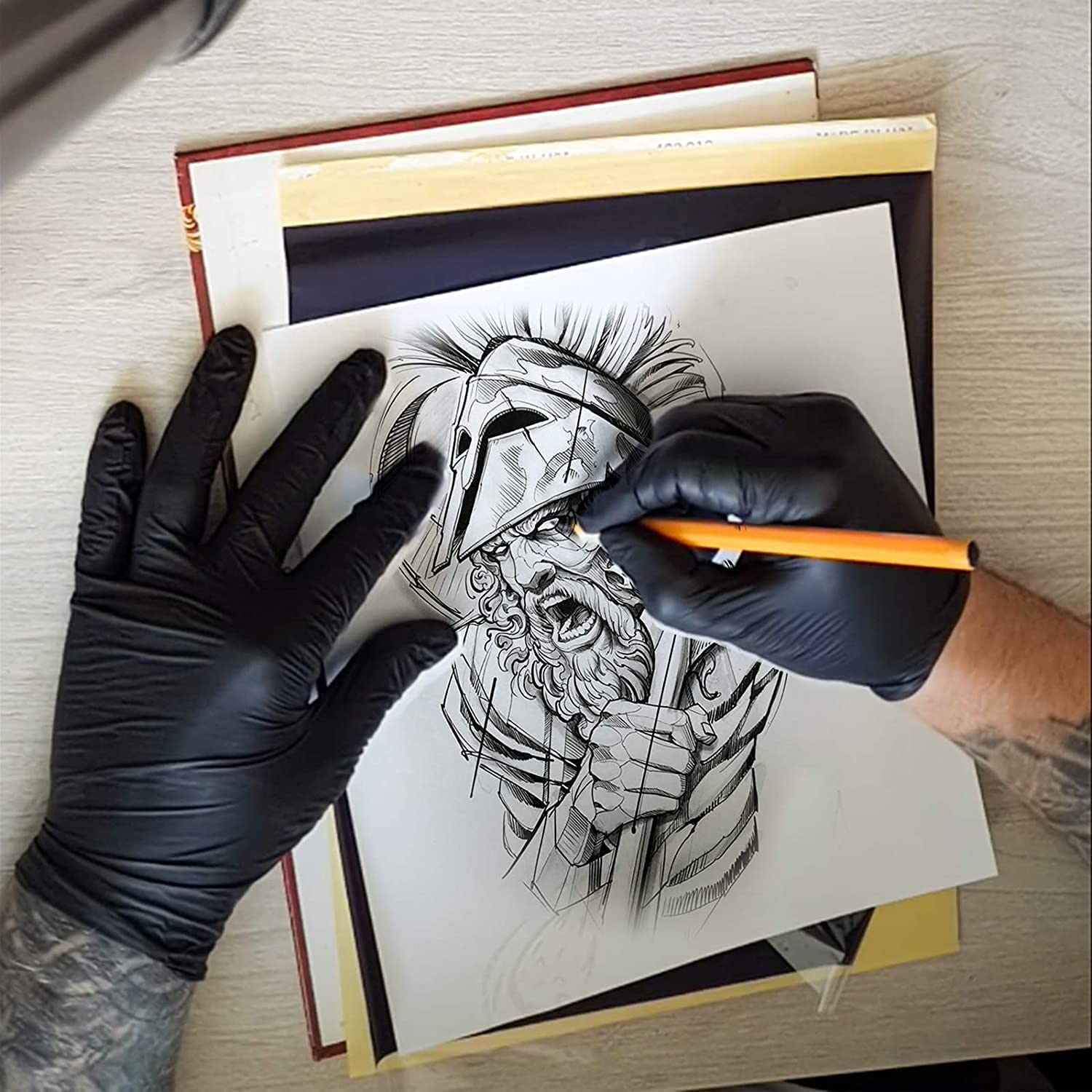 Tattoo Transfer Paper, 100 Sheets Thermal Stencil Paper, 8.5" x 11" A4 Size