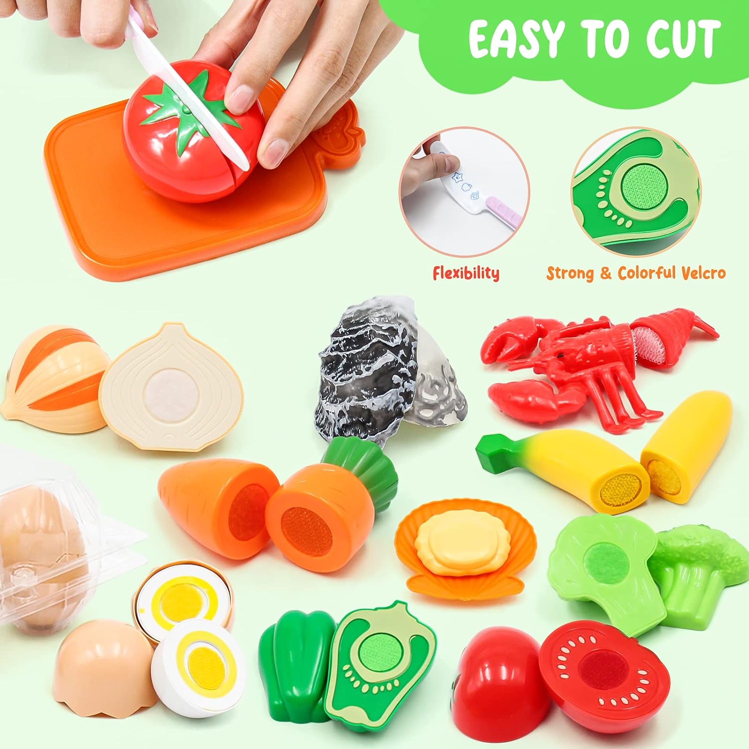 Kids Pretend Play Kitchen Accessories Set, 38Pcs Stainless Steel Play Pots Pans Sets for Kids, Toy Cookware Cooking