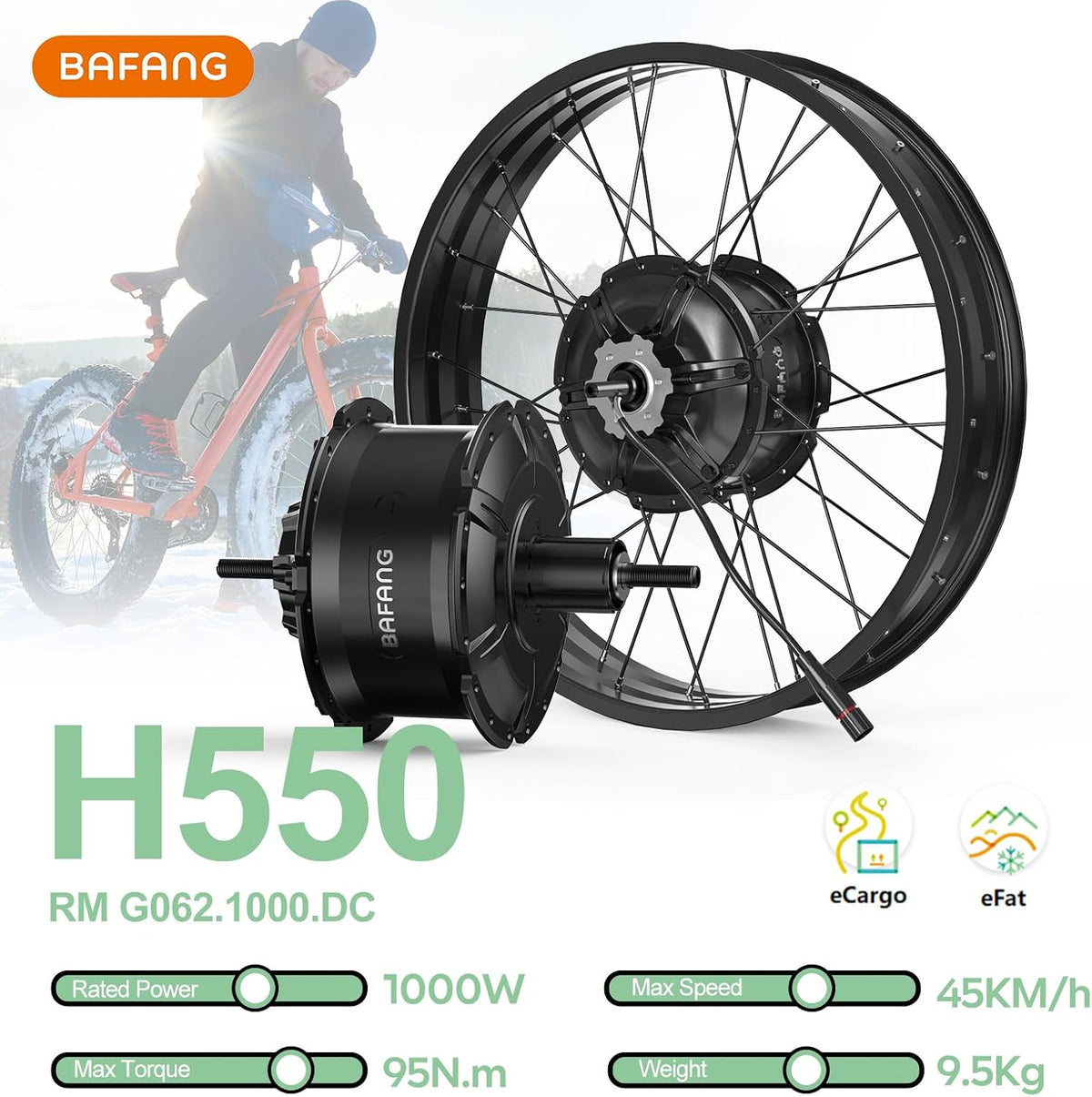 G062 1000W Rear Hub Motor Kit,Ebike Conversion Kit for 20"/26" Bike