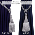 4 Pack Curtain Tiebacks Tassel Drapery Tie-Backs Rope Holdbacks
