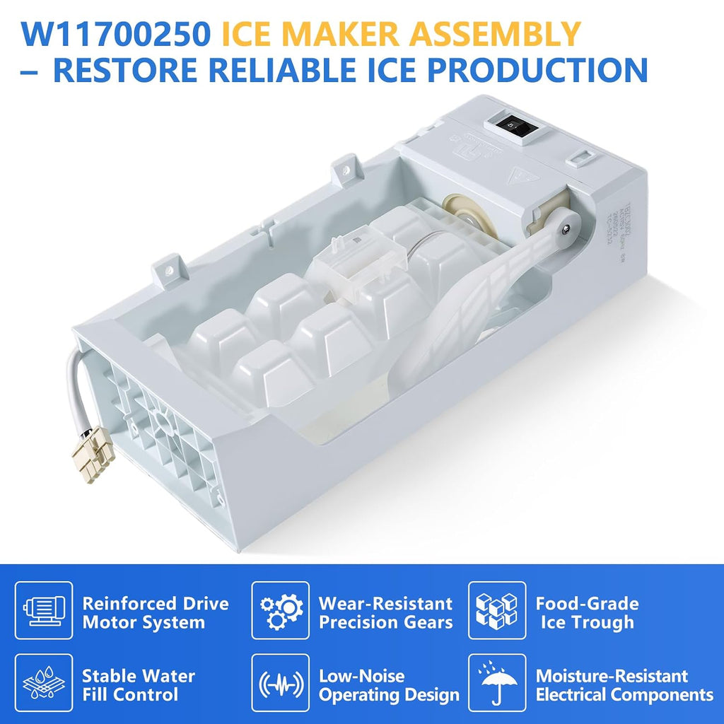 W11700250 W11546935 Refrigerator Ice Maker Assembly Replacement