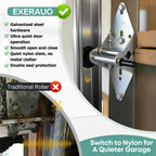 EXERAUO Garage Door Hinges and Rollers for 8 Ft High Doors Hardware Kit