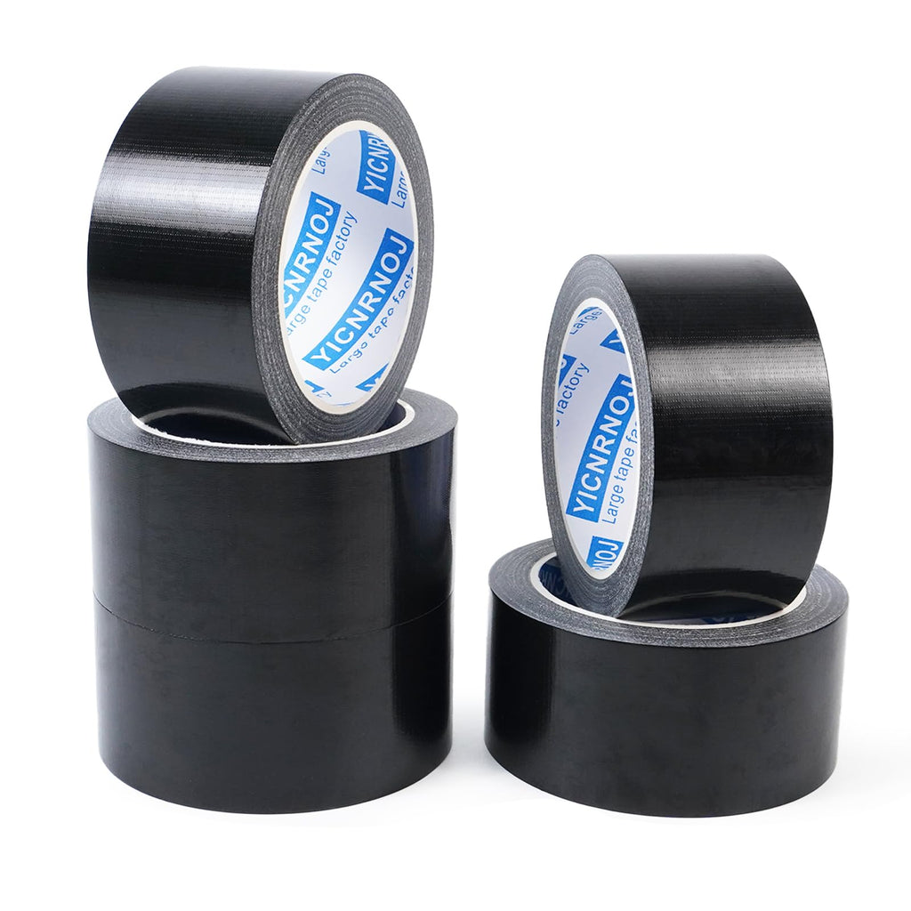 5-Pack 2 in 22 Yds Black Duct Tape, Strong & No Residue