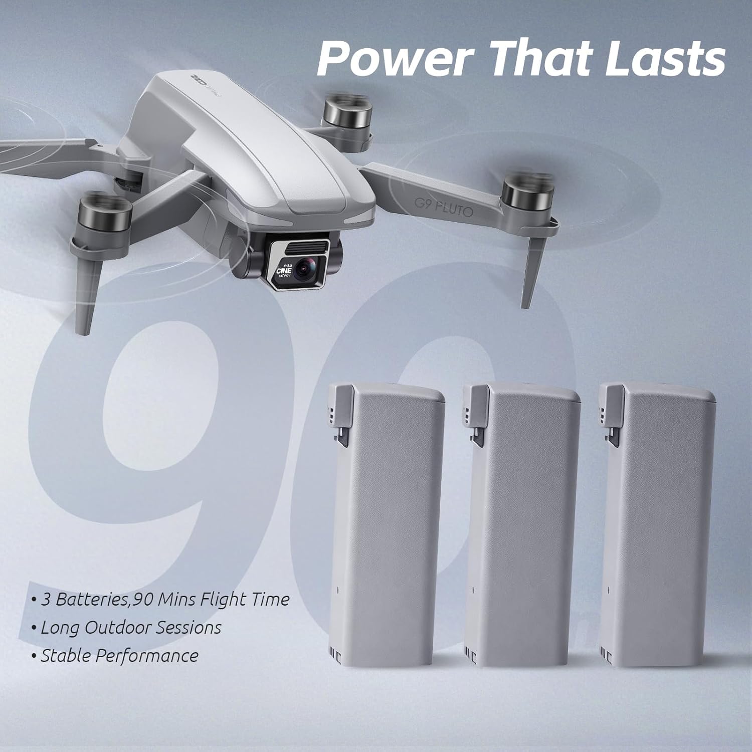 GPS Drone with EIS 4K Camera for Adults , RC Drones with 4.5 inch HD Screen on Controller, Auto Return, 3 Batteries