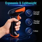 Barcode Scanner 2D Wireless Handheld: BT 2.4G USB, HW0002-O, Orange