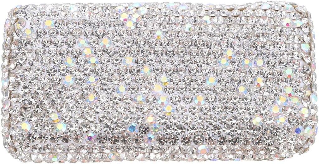 Bling Rhinestone Pill Organizer Case Portable Waterproof Small Pill Container with Multiple Compartments for Travel
