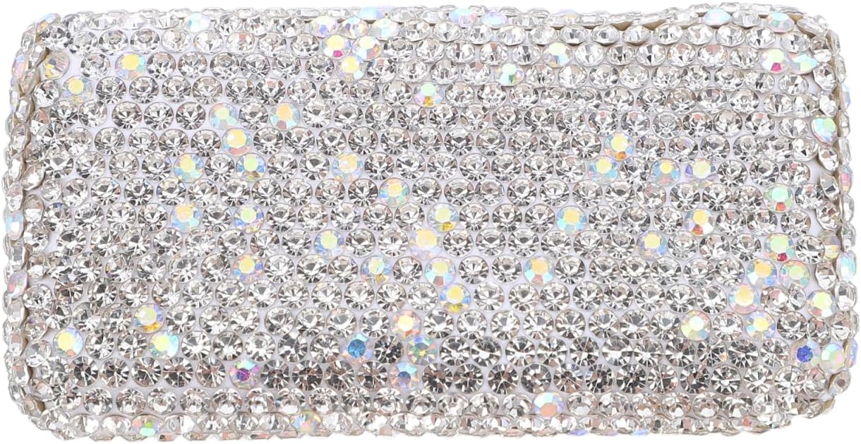 Bling Rhinestone Pill Organizer Case Portable Waterproof Small Pill Container with Multiple Compartments for Travel