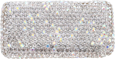 Bling Rhinestone Pill Organizer Case Portable Waterproof Small Pill Container with Multiple Compartments for Travel