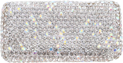 Bling Rhinestone Pill Organizer Case Portable Waterproof Small Pill Container with Multiple Compartments for Travel
