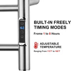 Heated Towel Racks for Bathroom, Wall Mounted Electric Towel Warmer Racks with Timer & Temperature Control, 8 Bar