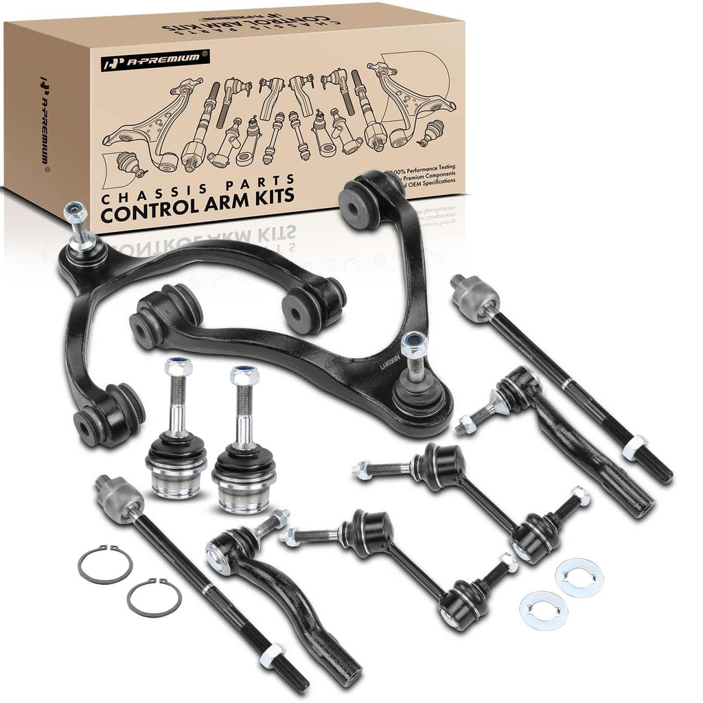 A-Premium 10Pcs Front Suspension Kit, Upper Control Arm, Lower Ball Joint