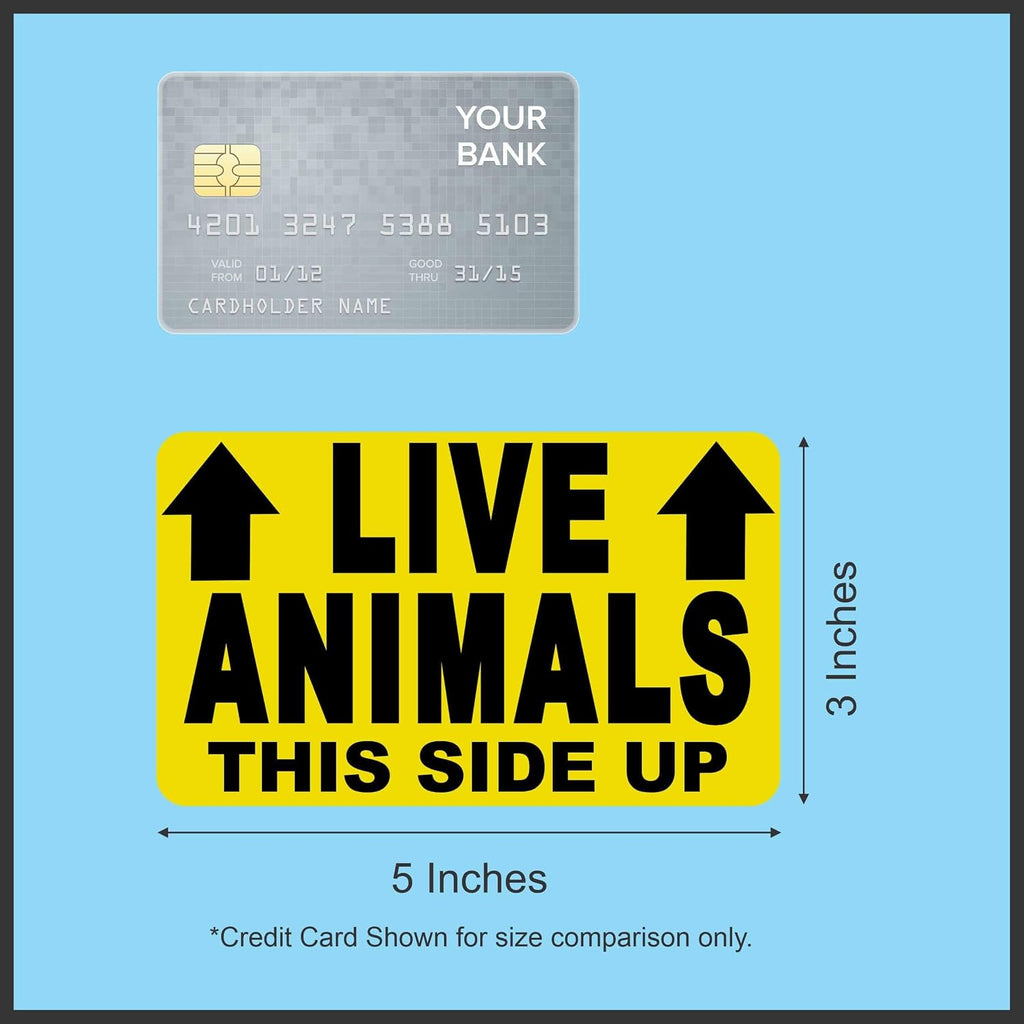 Live Animals This Side Up with Arrows Vinyl Sticker