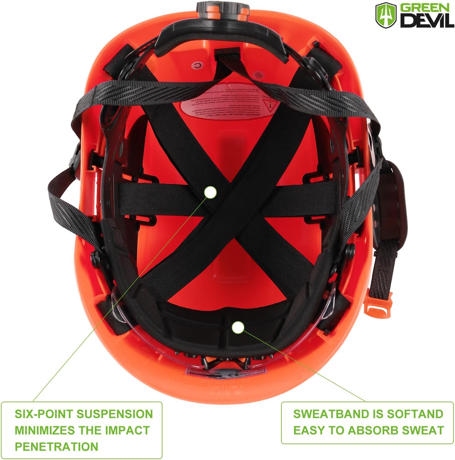 Forestry Chainsaw Safety Helmet with Mesh Face Shield Built-in Visor and Earmuffs 5 in 1 System Vented Arborist