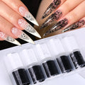 10 Rolls Lace Nail Foil White and Black Nail Transfer Foil Stickers