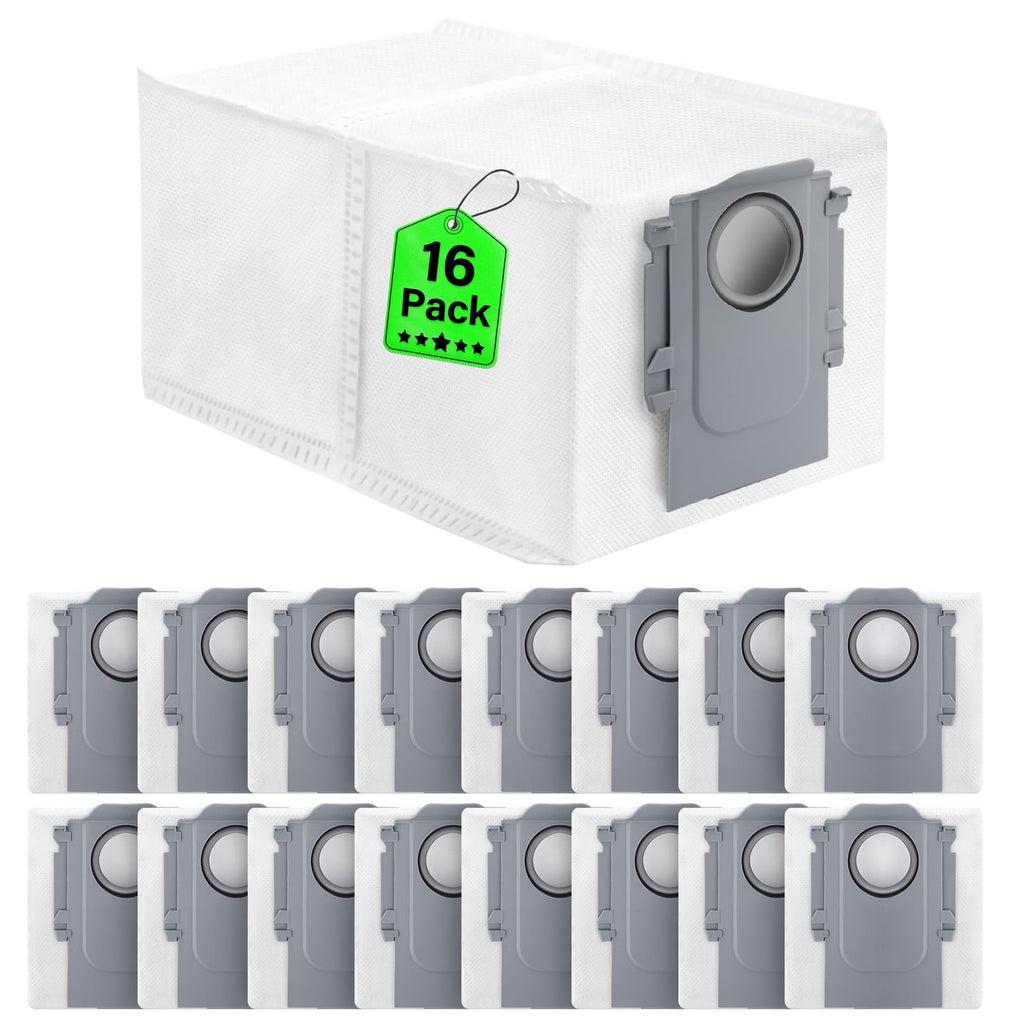 16 Pack Replacement Dust Bag for Roborock S8 MaxV Ultra & S8 Max Ultra