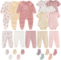 Newborn Baby Girl Boy Clothes Cotton Ribbed Mix Layette Gift Set