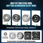 15 Inch Aero Disc Universal Full Coverage Hubcaps, Black Cloud Flow