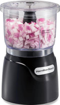 3 Cup Electric Vegetable Chopper & Mini Food Processor | Simple Stack & Press Design | 350 Watts & Stainless Steel