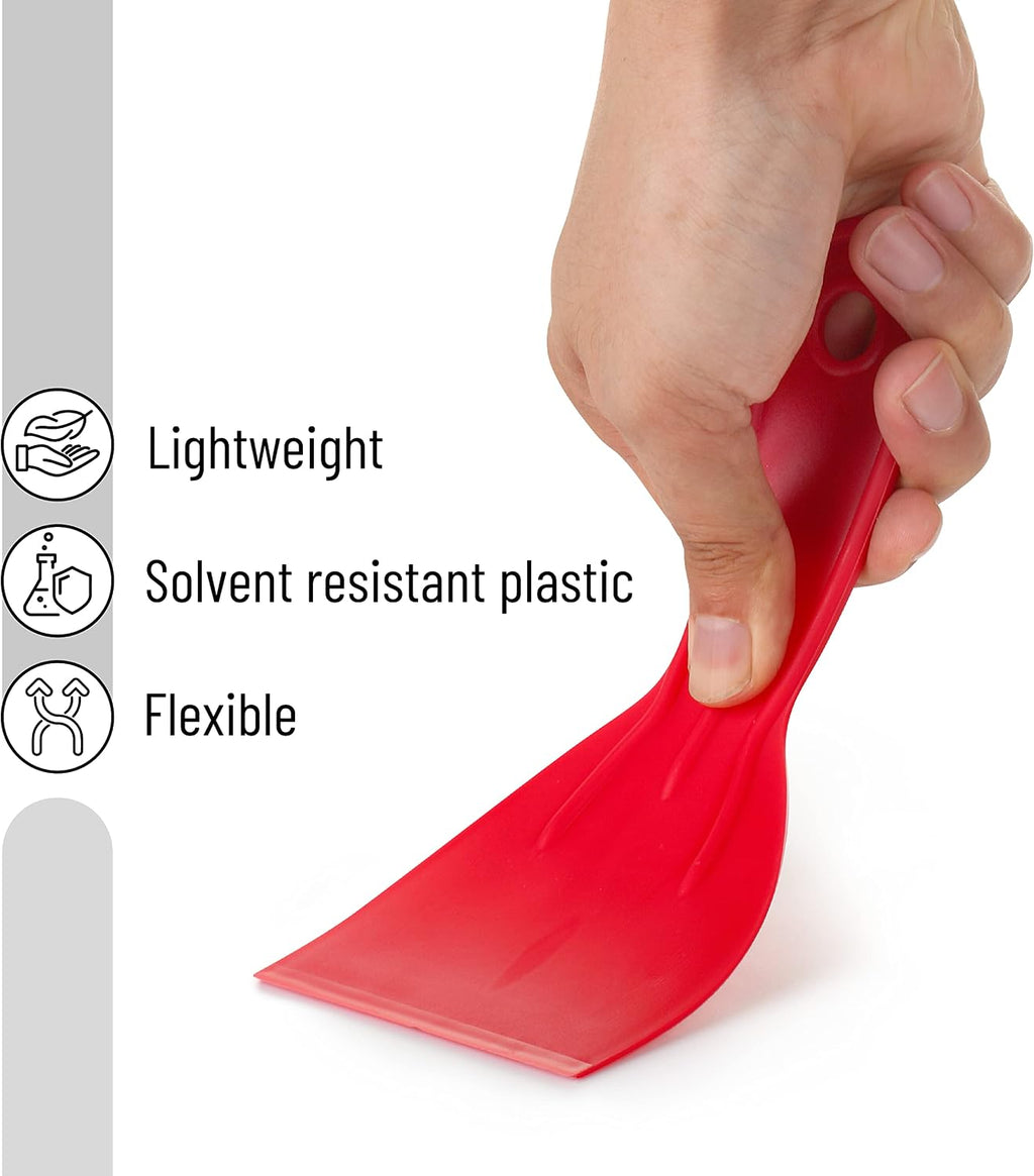 Bates- Plastic Putty Knife Set, 6 Pack Flexible Scrapers