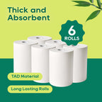 TAD Paper Towels 10 x 800 White, 6 Roll High Capacity