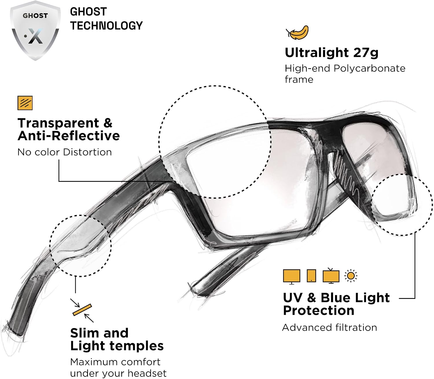 • Blue Light Glasses Men Women | Blue Light Blocking Glasses | For Screen Anti-Fatigue Eye Migraine