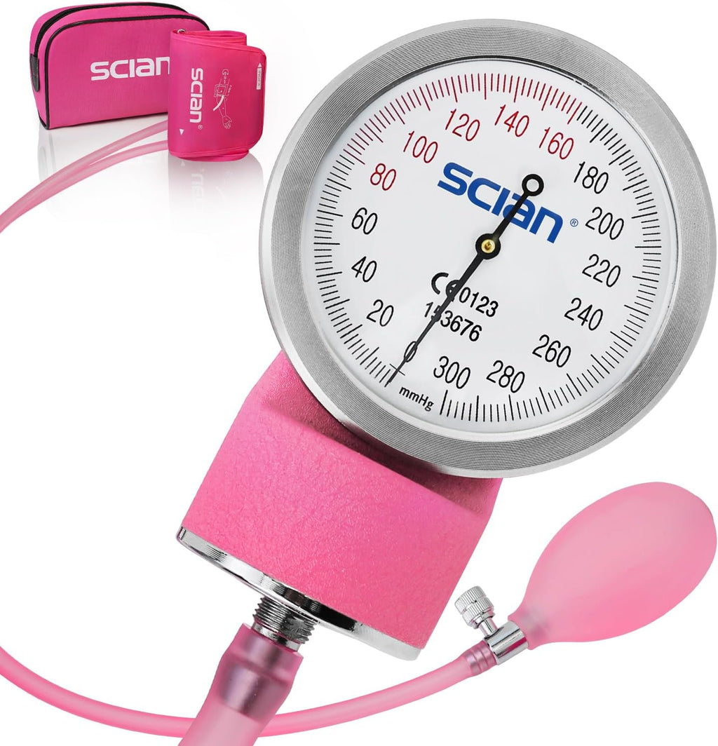 Manual Blood Pressure Cuff - Aneroid Sphygmomanometer with European Cuff 8.7-16.5" and D-Ring, Come with Carrying Bag