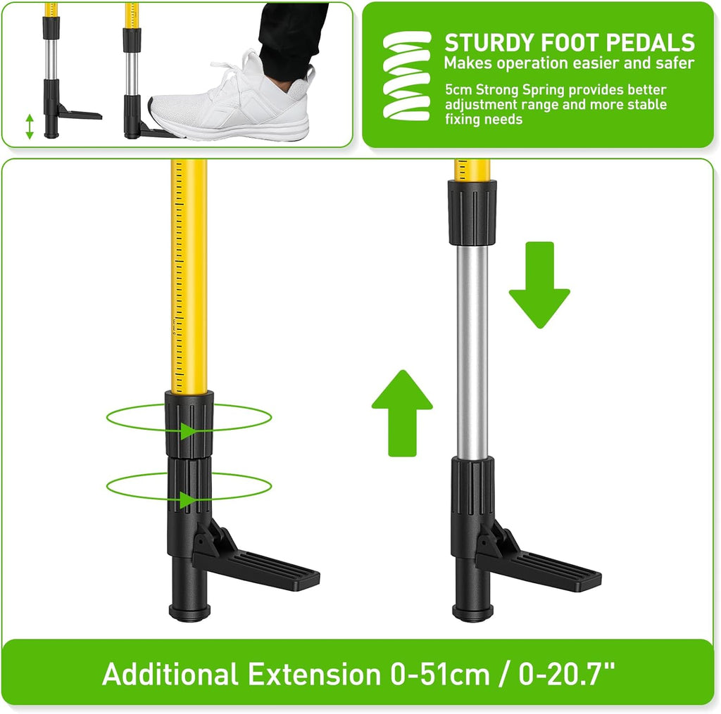 12 Ft./3.7M Professional Laser Level Pole with Tripod and 1/4-Inch by 20-Inch Laser Mount for Rotary and Line Lasers