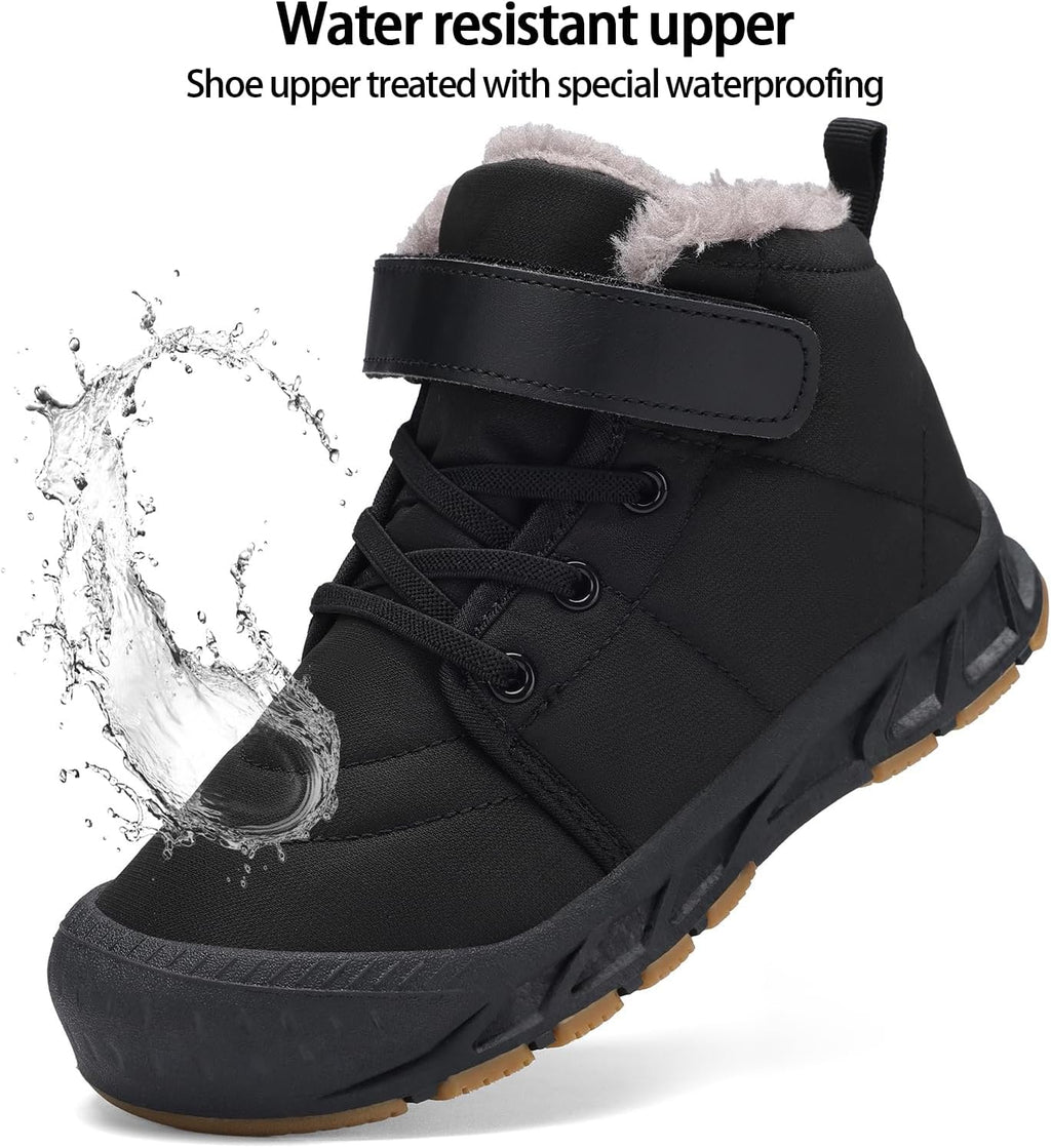 Boys Snow Boots Winter Waterproof Slip Resistant Cold Weather Shoes（Little Kid/Big Kid