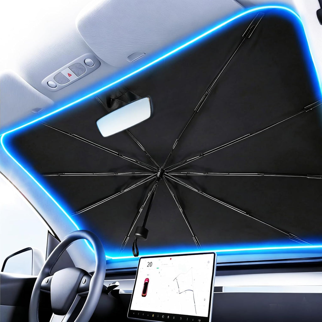 Sun Shade for Car Windshield:Windshield Sun Shade and 10 Skeletons,Protect Car from Sun Rays & Heat Damage Keep Cool